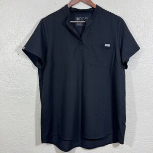 Figs black scrub top